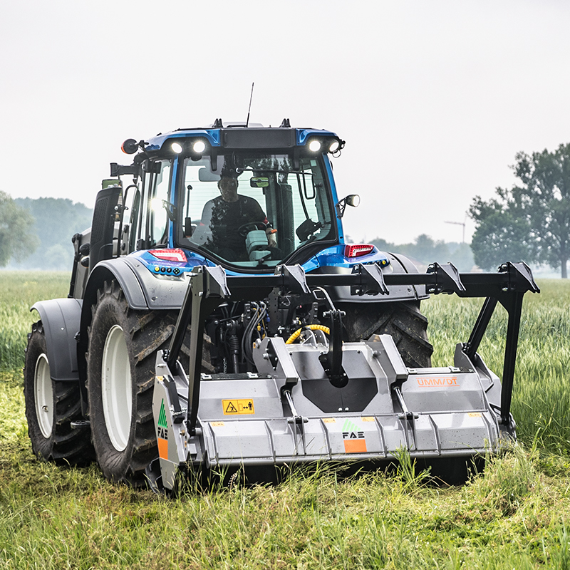 Valtra twintrac in action on field